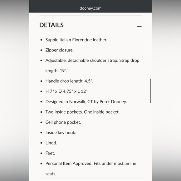 Dooney & Bourke Florentine (natural) Satchel- classic size - Picture 16 of 16